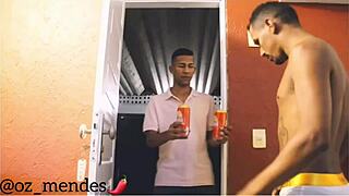 Hotel Waiter Pounds Brazilian Guest in Raw Bareback Action