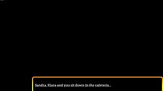 In my new family, she shows her big tits and ass