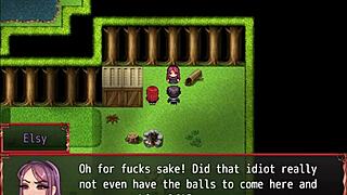 Teen damsel sucks premature ejaculating cock in harem anime game episode five