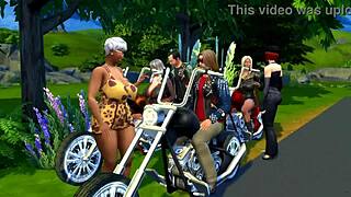 Yo, check out Sims 4 Ruby and Doris banging with the Roadfuckers crew!