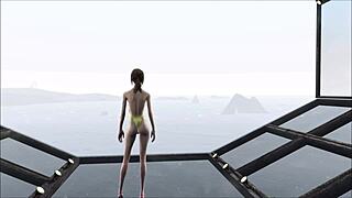 exploring fallout 4 fashion number 204 in a cute cartoon style