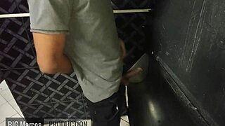 i can't get enough of this intense bareback action in the club bathroom