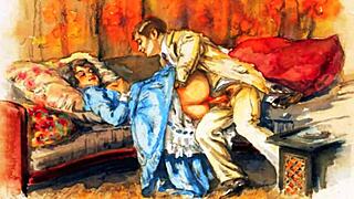 vintage erotic drawings bring old-school charm to steamy cartoon art