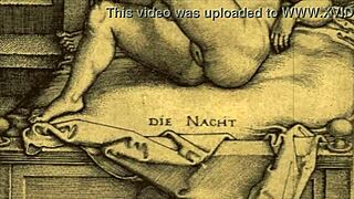 Vintage Erotic Illustration Depicting Raw Fucking Action.