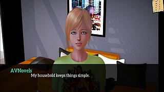 My new family 240, a blonde erotic cartoon unfolds in 3D