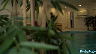 Public Agent pulls off daring sex right at the indoor swimming pool.