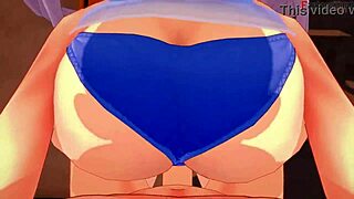 belfast lures me to the pool for a wild blowjob. this azur lane fantasy feels so real!