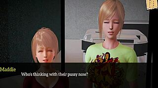 My new family 240, a blonde erotic cartoon unfolds in 3D