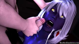 3D milf takes a hard facial while getting her pussy pounded