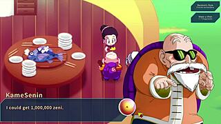 Chi Chi Delivers Intense Handjob to Roshi in Kame Paradise 2