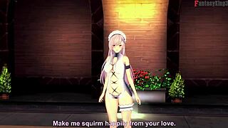 belfast lures me to the pool for a wild blowjob. this azur lane fantasy feels so real!