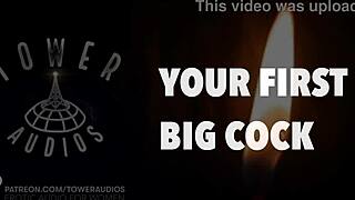 Feel the thrill of your first big cock with dirty talk