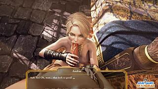 In ep3, milady rivia gets fucked in the sex of thrones prologue.