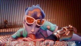 Why Does Widow Deepthroat Cock on Beach?