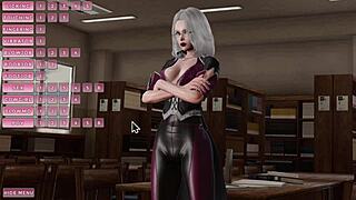 These 3D cartoon scenes got steamy with the sexy librarian in Ep 5