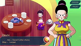 Chi Chi Delivers Intense Handjob to Roshi in Kame Paradise 2