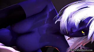 3D milf takes a hard facial while getting her pussy pounded