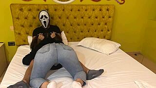 Ghostface Scores Free Halloween Blowjob