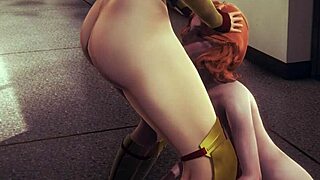 marvel dc hentai futanari with black widow and wonder woman. hard action in japanese manga!