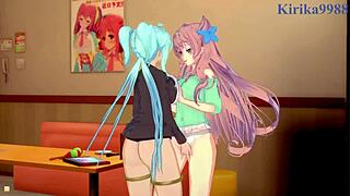 Kanade, Maria, and Cagliostro in Wild Lesbian Play - Symphogear Hentai Action!