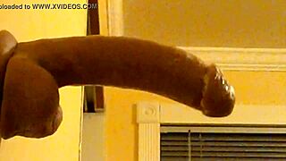 Gay Guy in Hood Deepthroats Dildo with Intense Action