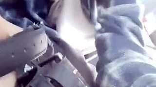 Delivering Intense Morning Blowjob to Buddy in Tight Car Space