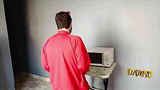 Halloween special with full interracial anal threesome on Red.