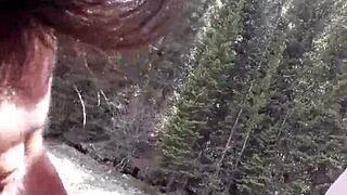 Petite Latina teases with sucking a huge cock and swallowing cum by the riverfront. Care to watch?