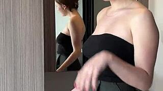 Slutty librarian turns wild with paid blowjob and doggy POV.