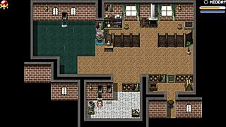 Wow! Naked Beauty Stuns in Public Bath Hentai Game