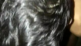 Deepthroat gagging on big cock at the gloryhole bareback