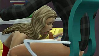 Blonde busty madrastra bangs her nerdy virgin stepson in wild 3D cartoon action. Every hole gets filled in this hentai clash.