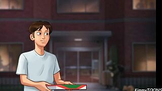 Summertime Saga - Stepmom Caught with Pizza Guy by Stepdaughter! KimmyToons Wild Scene.