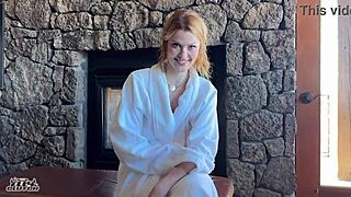 Slutty Redhead Bridesmaid Locked Out of Hotel Before Wedding