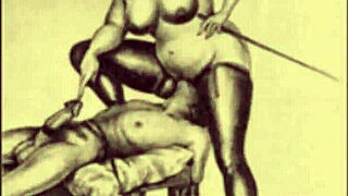 Vintage Erotic Illustration From Antique Cartoon Era