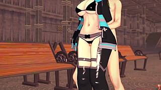 Fiery cosplayer takes control, unleashing a hot stream in missionary POV