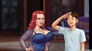 Summertime Saga - Stepmom Caught with Pizza Guy by Stepdaughter! KimmyToons Wild Scene.