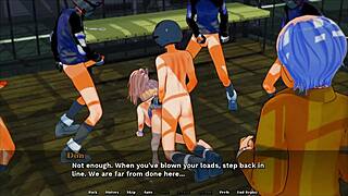 Lewd Town Adventures Part 4 Unleashes Wild Group Bondage Gangbang Action.