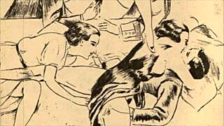 Hey, check this vintage erotic illustration! Isn't it wild?