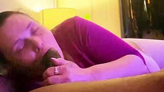 only way to taste that huge black cock is deep in mouth