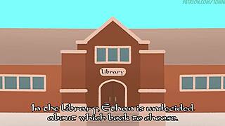 Library Romance Tomni with Big Tits! Wow!