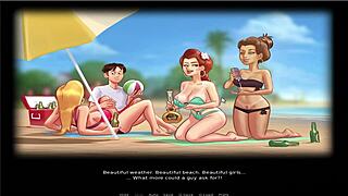 I’m hooked on Summer Time Saga! Beach fun in part 36 feels so wild