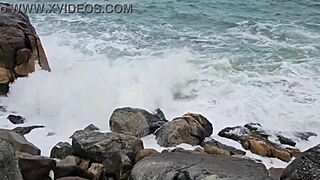 saymon fitness enjoying jurerê with brenda floripa's tasty blowjob on his big cock. pure heat!