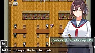 Letting a schoolboy explore female curves in the library. Class president stays bold for outdoor study.