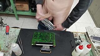 i blast massive cumshot on client's machine