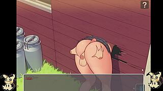 Hentai Game Daily Life Of My Countryside Español Parte 8: Stuck Ass And Lesbian Scene