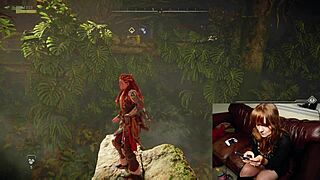 gamer slut forgets cam is on while playing with huge dildo in heels