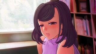 Anime hentai with big tits punished in wild handjob scene