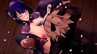 i can’t believe raiden shogun in this wild gang bang scene