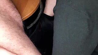 mature redhead sucks big cock outdoors secretly